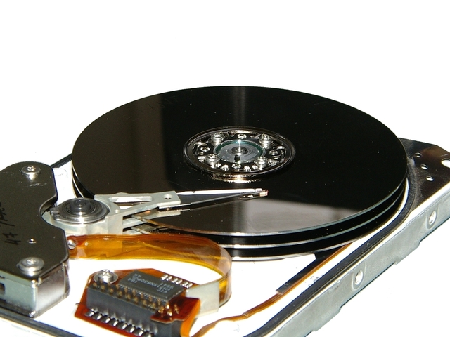 Spinning HDD with Case Removed